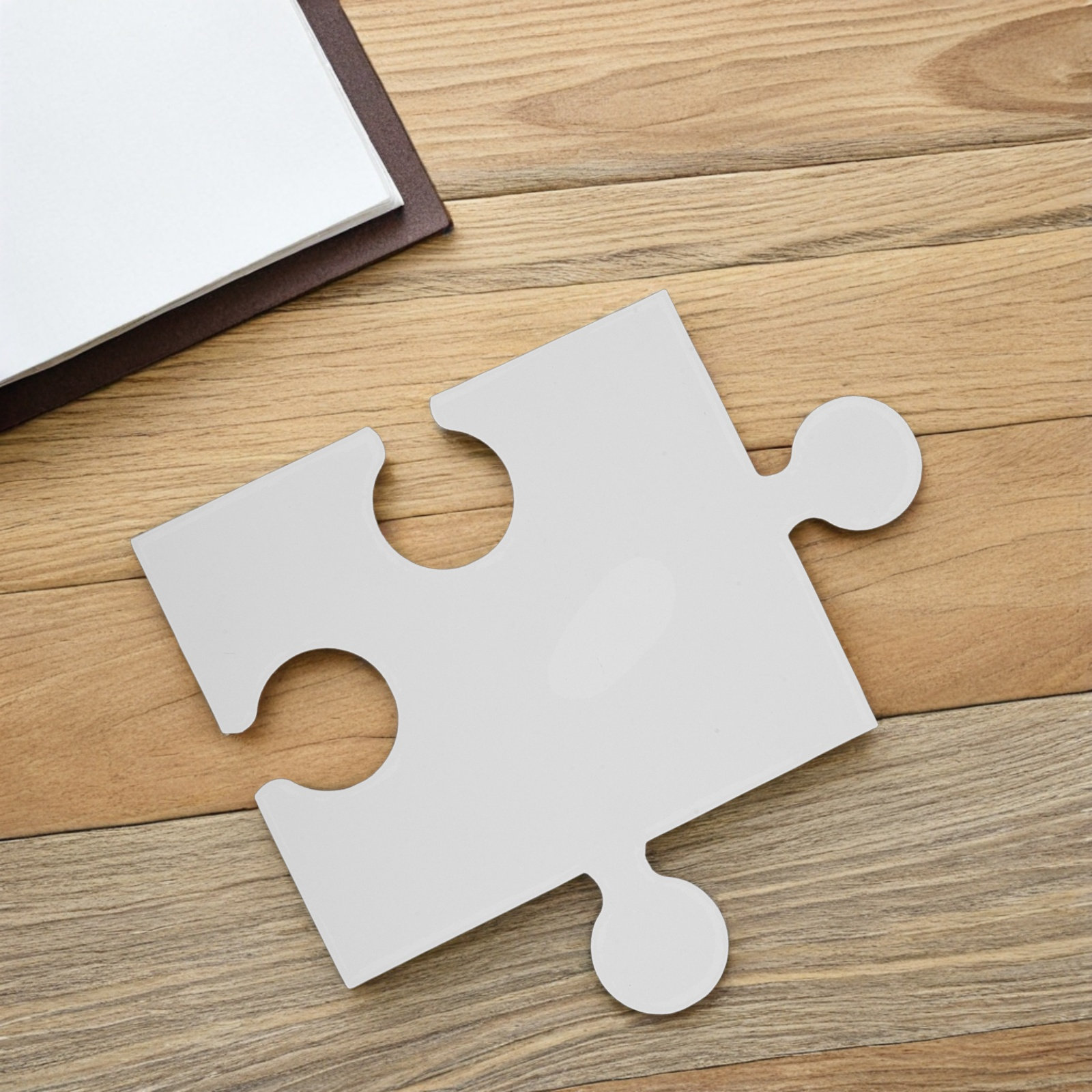 Puzzle Blank White - 60 قطعة من قطع الألغاز الكبيرة