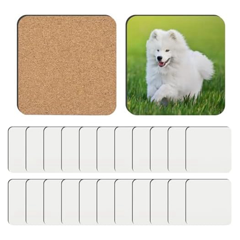 24 قطعة من قواعد الأكواب التسا - مراجعة Coaster Sublimation Blank وسعره